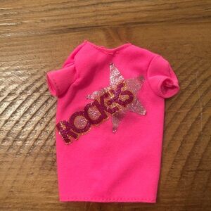 Vintage Barbie & The Rockers Doll Clothes 1985 Concert pink shirt
